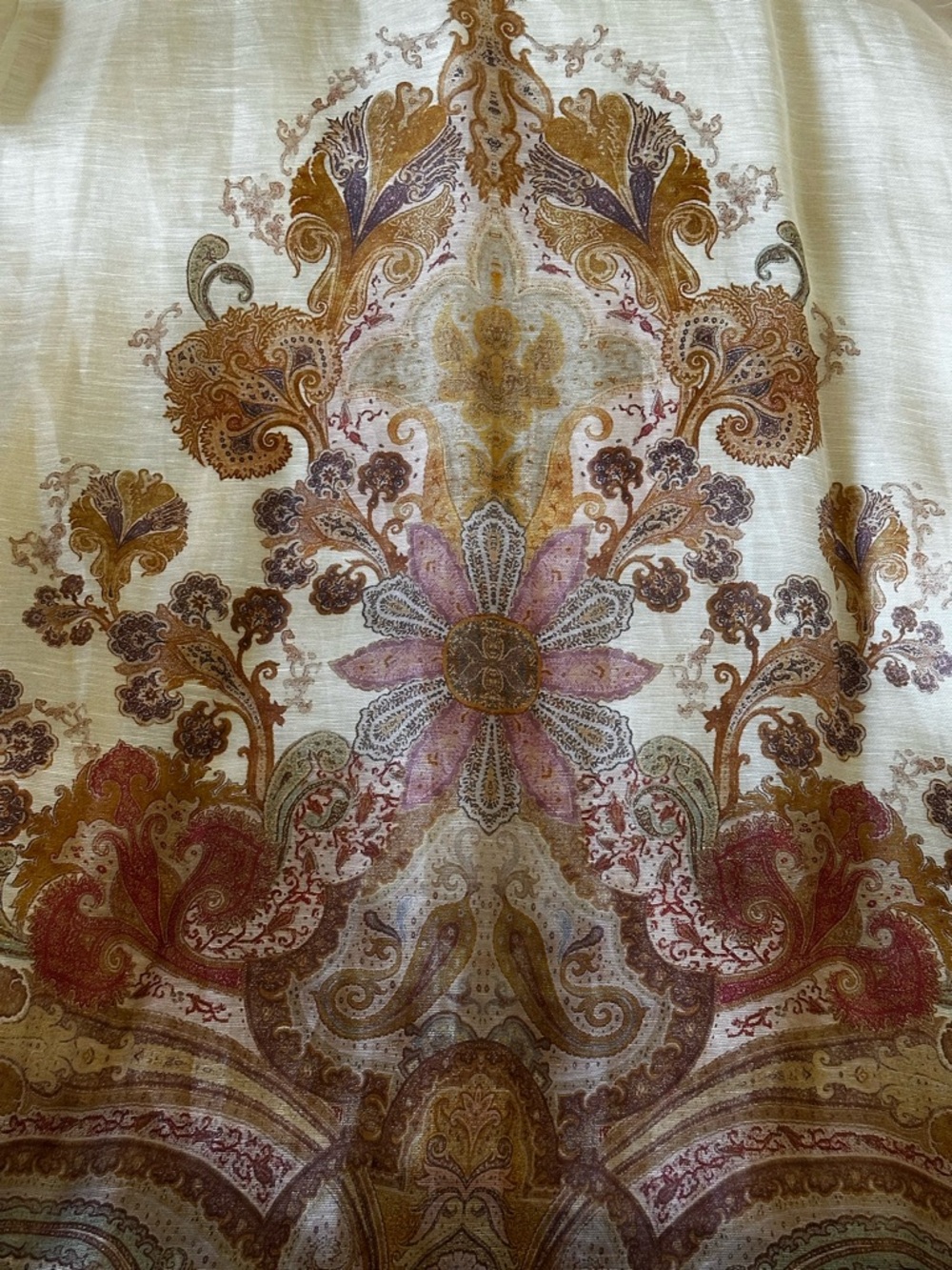 NWT $1,150 Zimmermann Illustration Maxi Skirt Cream Paisley Motif Size AU 2 US 8 - Picture 14 of 16
